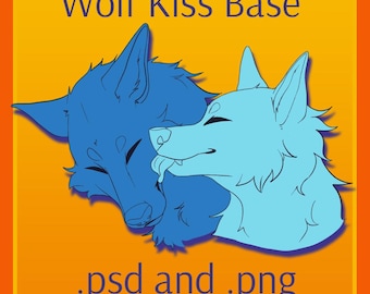 Wolf / Eckzahn Paar küsst sich