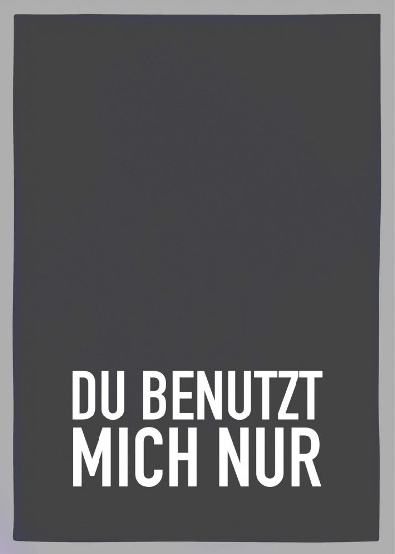 Geschirrtuch grau, Du benutzt mich nur Bild 1