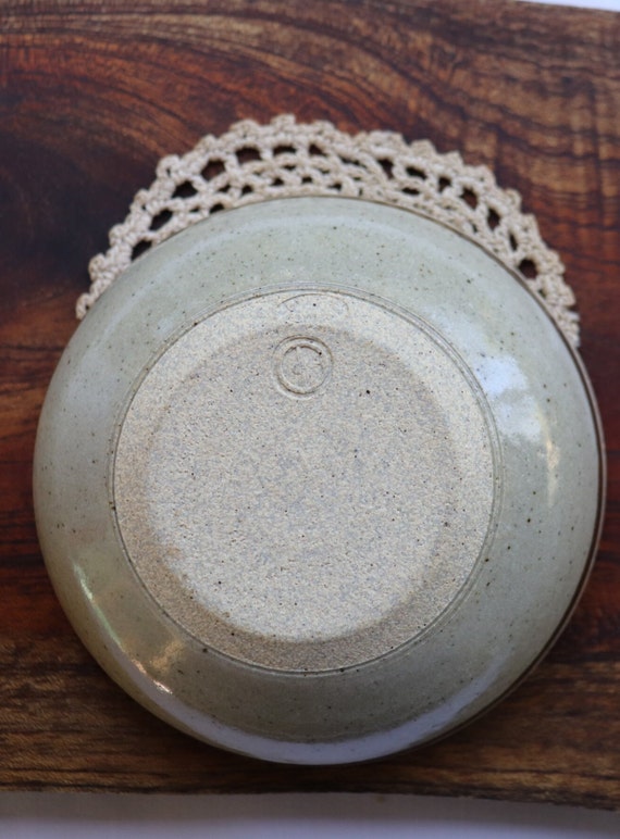 Round ceramic bowl decorated dome lid, trinket bo… - image 7