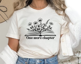 Boho Reader Tshirt, Pretty Book T Shirt, Floral Book Shirt, Flowers With Book Top, Bookworm T Shirt, Reader Top, Cute Book, Library, Teacher