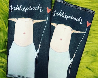 Armstulpen "Schlipdisch!" Stulpen "Ich liebe Dich", "lieb Dich" Dialekt