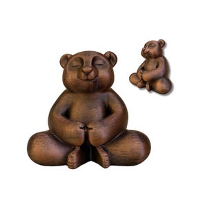 Meditating Panda Figurine – Hand-Painted – PLA Zen Decor, Yoga Panda Statue, Cute Panda Meditation Gift, Panda Lover’s Collectible