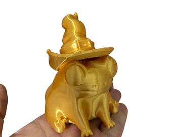 3D-utskriven grodtrollkarlsskulptur: Nyckfull heminredning (10 cm)