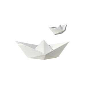 3D Printed Paper Boat Figurine – Minimalist Desk Decor, Gift Idea, or Nautical-Themed Ornament – Made with Durable PLA