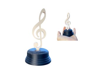 3D Printed G Clef Desk Decor: Music Lover Gift