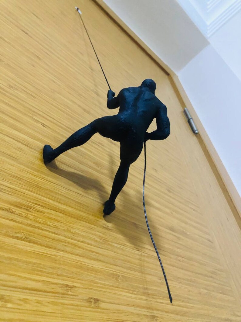 3D Printed Climbing Man Wall Decor A Unique and Eyecatching Etsy