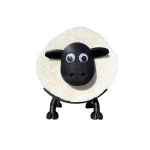 Porte-papier hygiénique en forme de mouton - Adorable décoration de salle de bain en rouleau simple - Imprimé en 3D avec du PLA durable