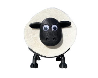 Sheep Toilet Paper Holder – Adorable Single Roll Bathroom Decor – 3D Printed with Durable PLA