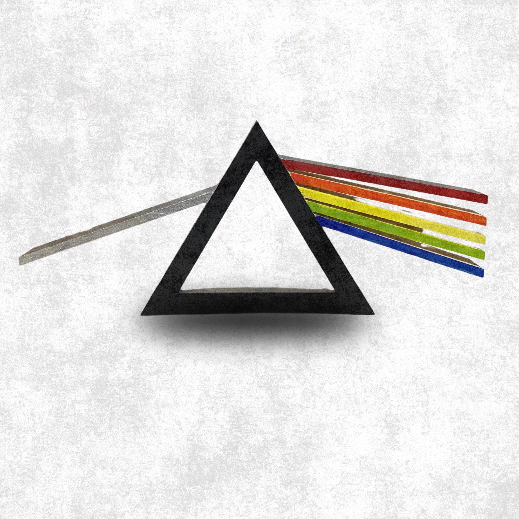 Moon Prism Desk Sign: 3D Printed and Hand-painted Dark Side of the