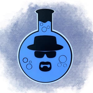 Breaking Bad-Inspired Heisenberg Flask Wall Art - 3D Printed Geeky Home Decor