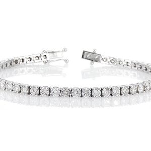 Diamond Bracelet 6.63 Carat ,14K White Gold