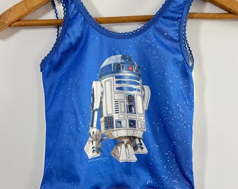 Star Wars R2-D2 Tanktop für Mädchen, Underoos, Größe S (4-6X), Baujahr 1977
