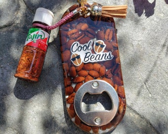 Cool Beans Coffee Beans Bottle Opener Keychain