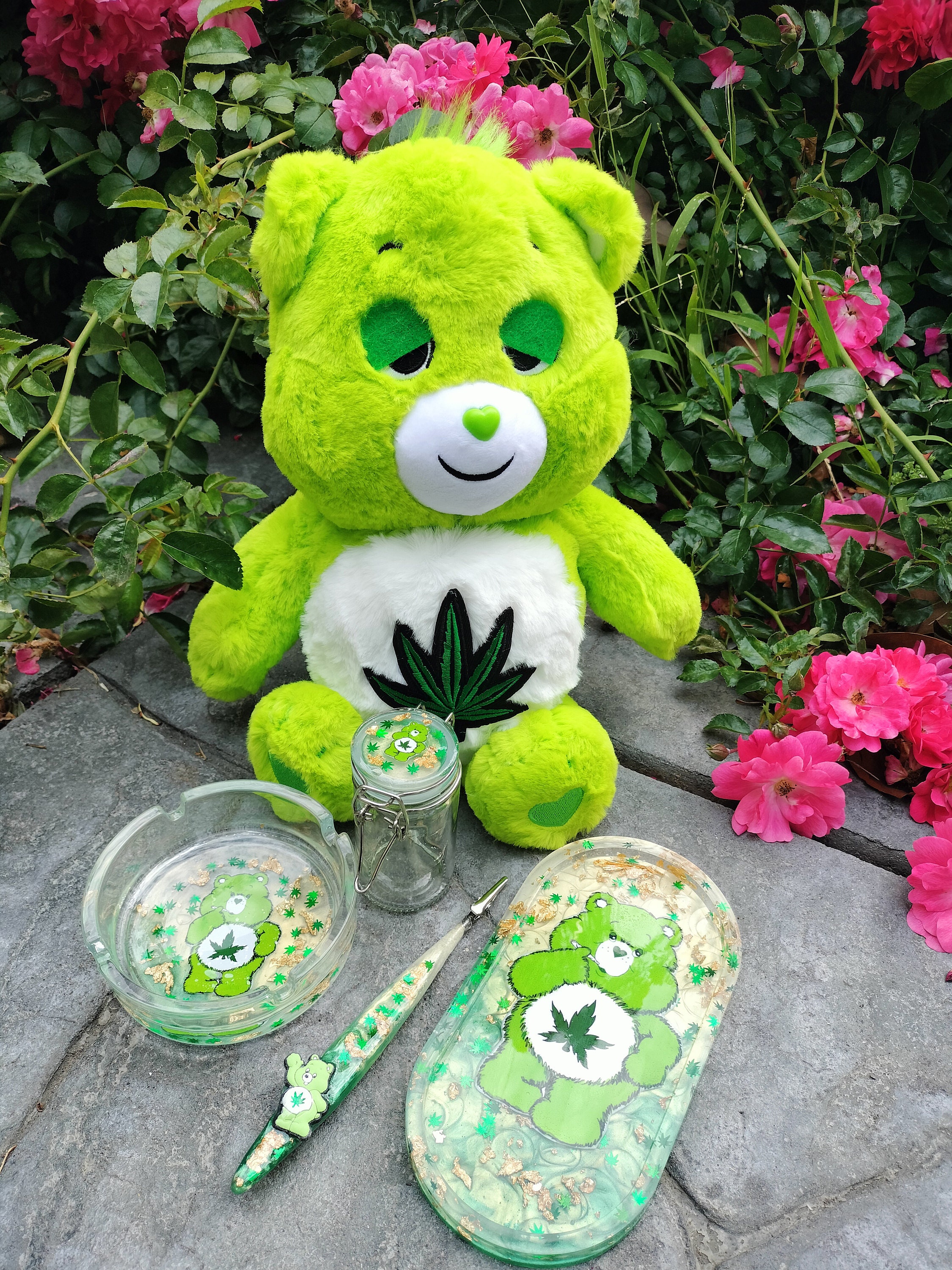 Dont Care Bear Stickers, Laptop Stoner Stickers 