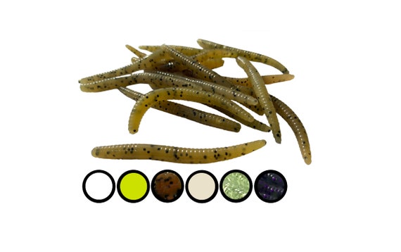 2.5 Inch Plastic Worm for Bass, Steelhead, and Trout 15 Worms/pack