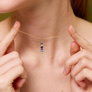 Custom Birthstone Pea Pod Necklace • Custom Family Necklace • Gold Vermeil • Best Friends Jewelry • Personalized Mom Necklace image 8