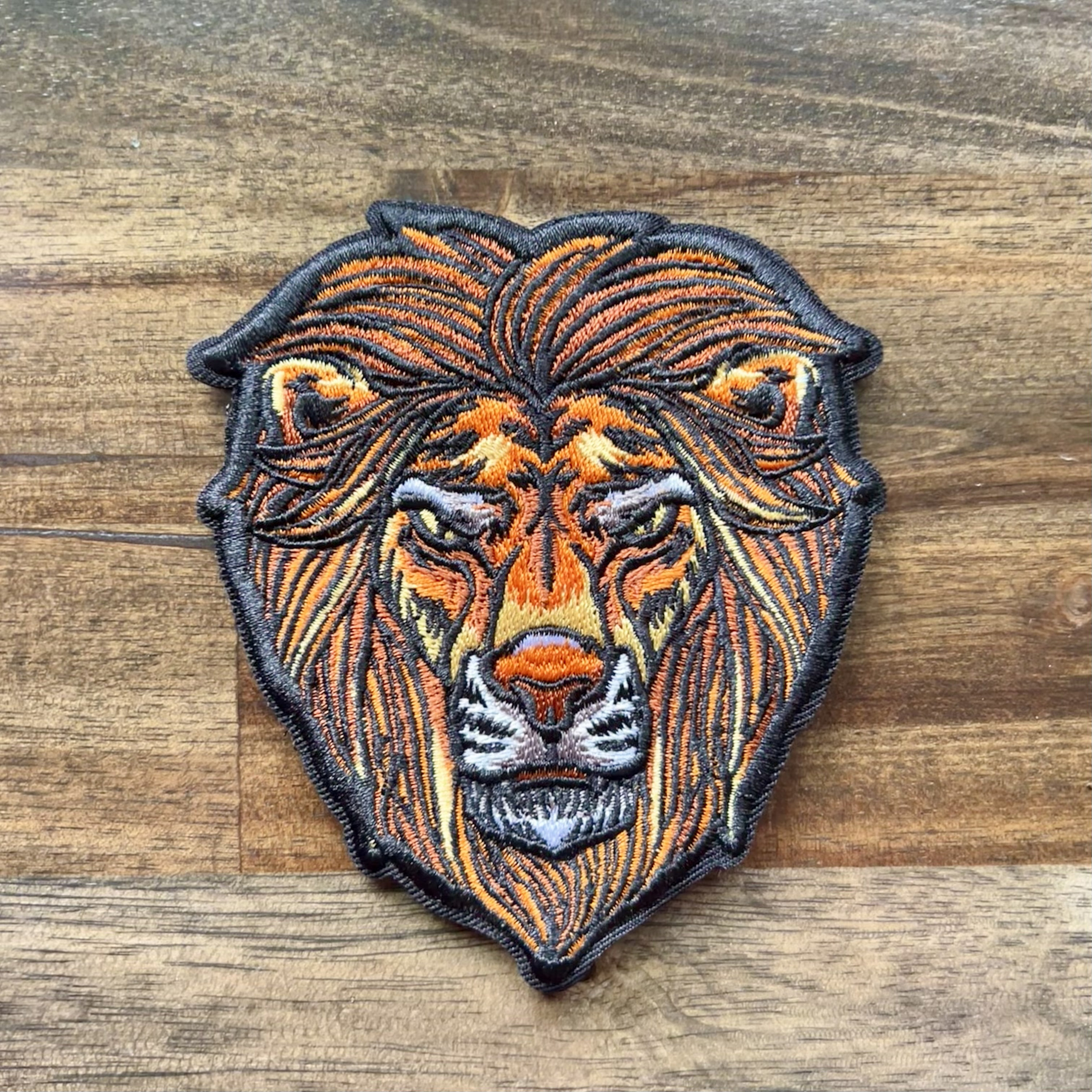The Lion Embroidered Velcro Morale Patch Etsy