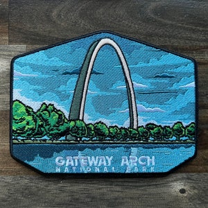 Gateway Arch Park Embroidered Velcro Morale Patch