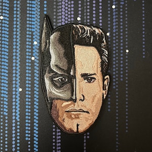 BATFLECK - Batman/Bruce Wayne Embroidered Velcro Morale Patch
