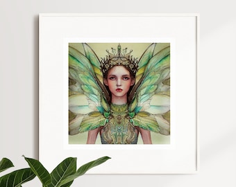 Fairy Print, Queen Aoife Art Print - Fae Royalty Series by Jay Harvey, Fairy Art, Fairycore, Celtic Wall Art