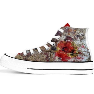High Top Custom Converse Sneakers, Funky Women's Fashion Shoes