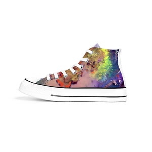 Colorful Custom High Top Sneakers, Funky Converse Shoes