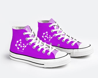 Aangepaste hoge canvas sneakers, klassiek unisex ontwerp