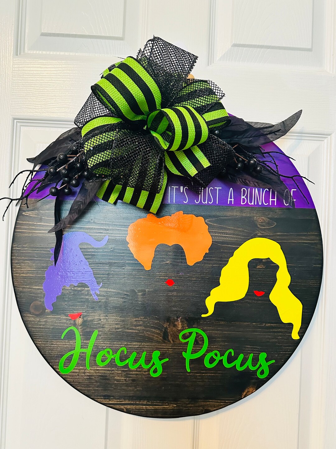 It’s Just A Bunch of Hocus Pocus Door Hanger With Interchangeable Bow ...