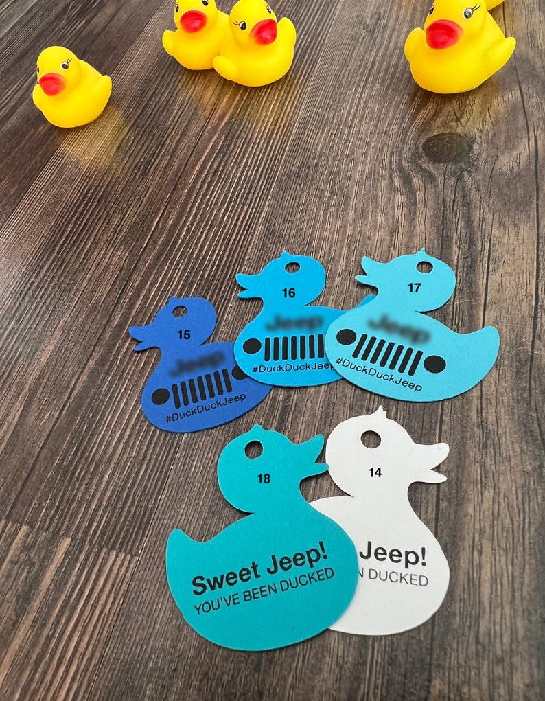 Duck Duck Jeep Tags Double Sided Etsy