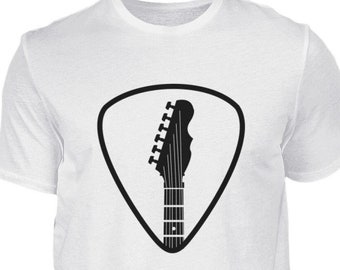 Koszulka z gitarą, pomysł na prezent dla gitarzysty, prezent dla gitarzysty, bawełniany T-shirt dla nauczyciela gry na gitarze, czarny