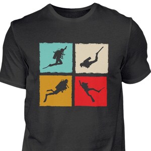 Diving Retro Shirt, Diver Vintage Gift, Snorkeler Gift Idea, Snorkeling Cotton T-Shirt
