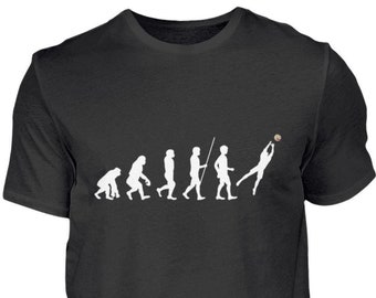 Maglietta Volleyball Evolution, regalo per giocatore di pallavolo, idea regalo per beach volley, maglietta in cotone da beach volley bianca