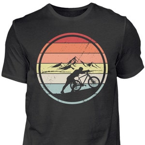 funny cyclist shirt vintage, funny bicycle gift, mountain bike gift idea, cyclist cotton t-shirt retro