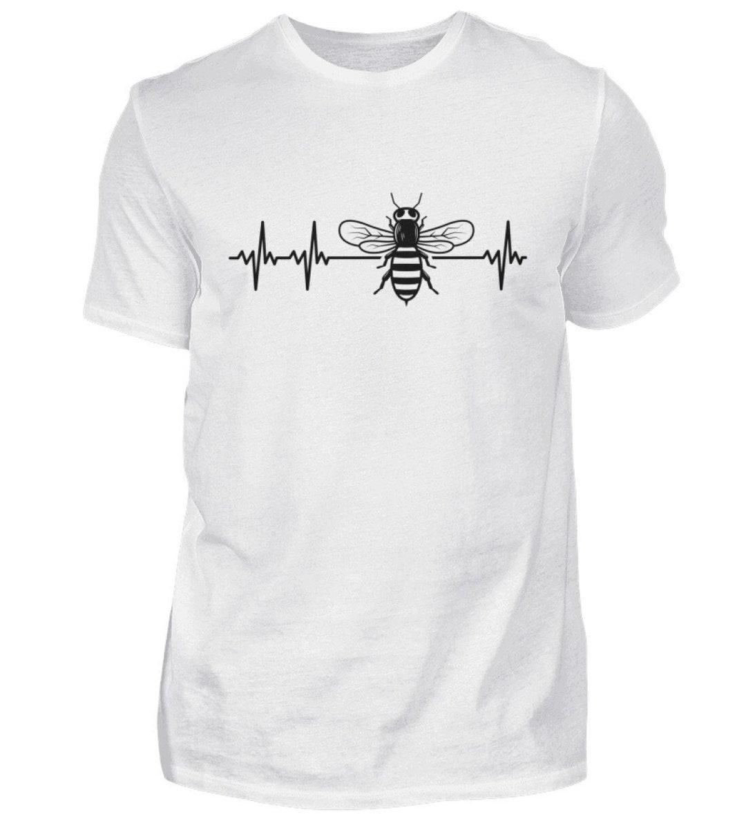 Maglietta Apicoltore - Design Con Ape E Battito Cardiaco, Cotone, Regalo Per Amanti Delle Api - Foto 6