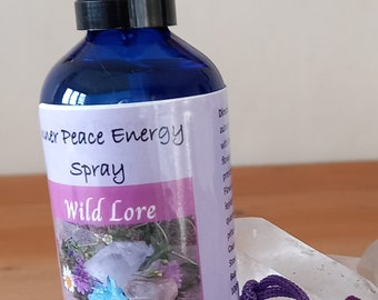Inner Peace Energy Spray co-created with the energy essences of crystals, flowers, the energy of the elements platonic solids and Reiki