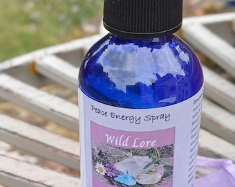 Peace Energy Aura Spray: Reiki-Charged Crystal & Flower Essence