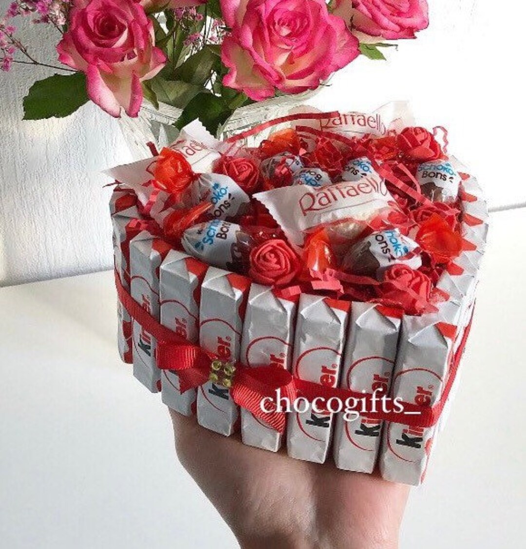 Kinderriegel Geschenkbox Kinderriegel Torte mit Schokobons zum