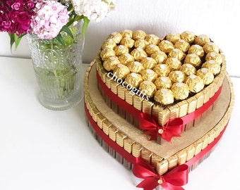 Kizisteme/ Verlobungsgeschenk/ Kinderriegel/ Geburtstagsgeschenk Rocher Ferrero/ Gold / Praliné/ Gastgeschenke/ Hochzeitsgeschenk/ Geschenke