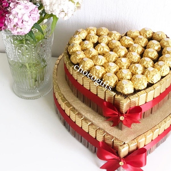 Kizisteme/ engagement gift/ children's bars/ birthday gift Rocher Ferrero/ gold/ praline/ party favors/ wedding gift/ gifts