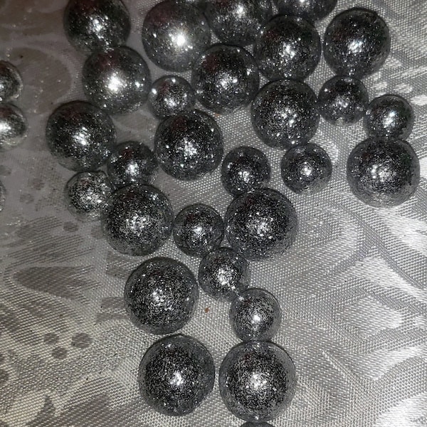 Silver Glitter covered balls, vase fillers