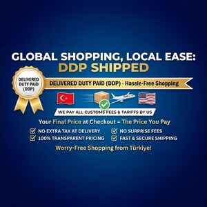 The image is an advertisement for DDP (Delivered Duty Paid) shipping services, highlighting the benefits of using DDP for global shopping and local ease.
