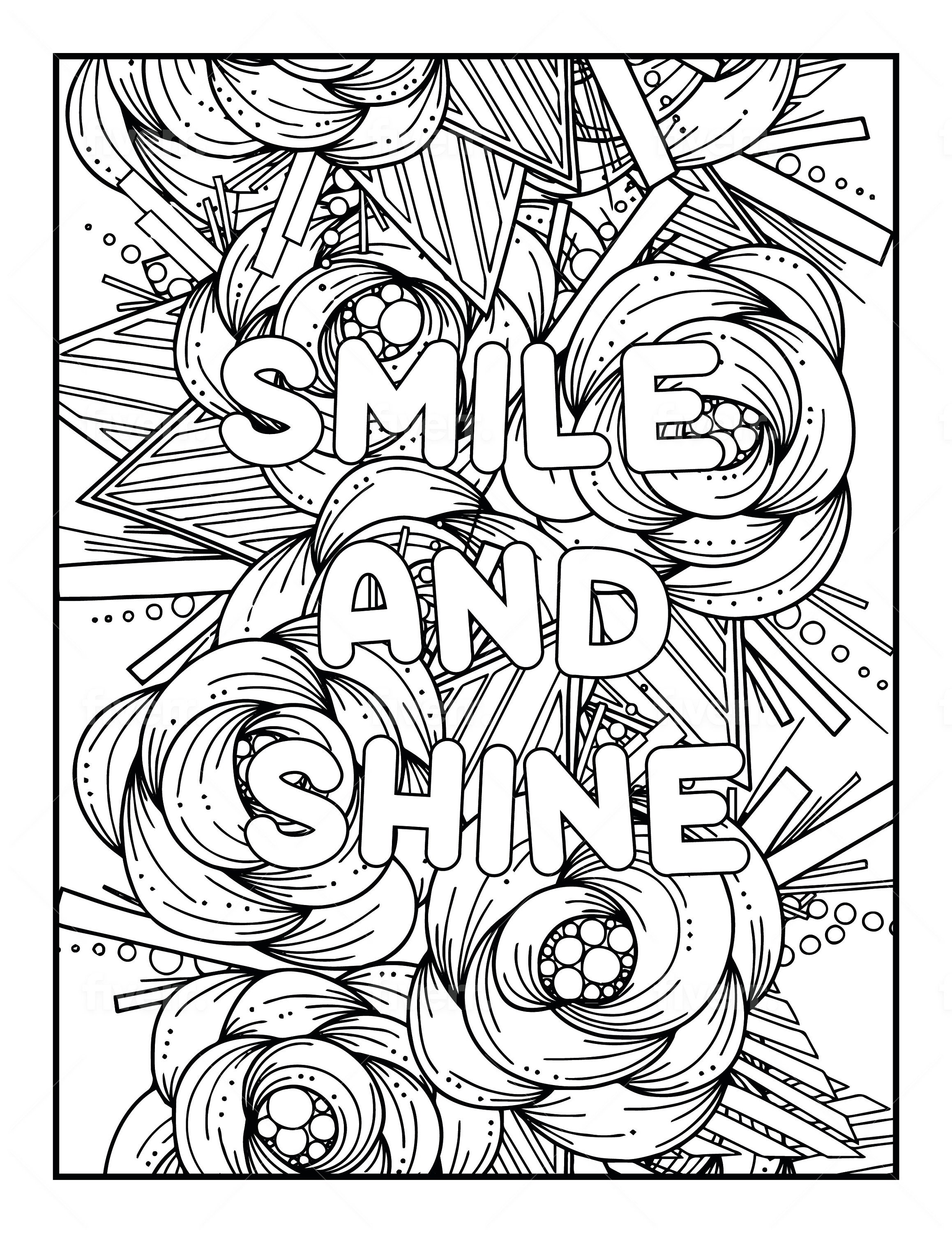 Leuke positieve kleurplaten voor volwassenen en tieners Etsy Nederland