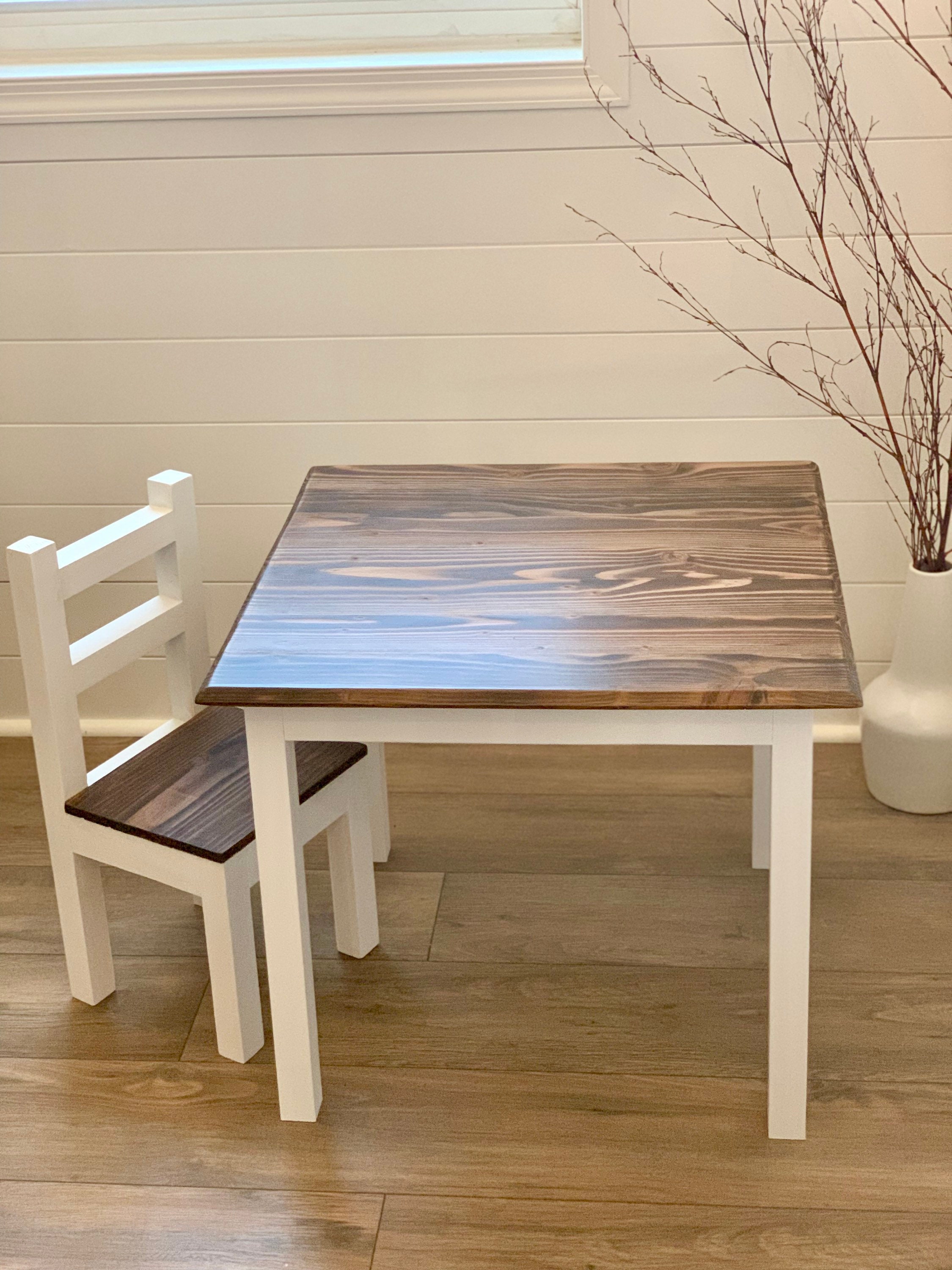 Handmade childrens table store and chairs