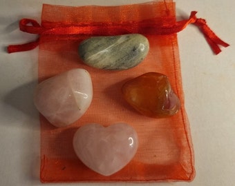 Find Love Crystal Pack, Finding New Relationship Gemstone Bundle, Love & Passion Spell, Heart Sacral Chakra, Valentines Day, Gift For Friend