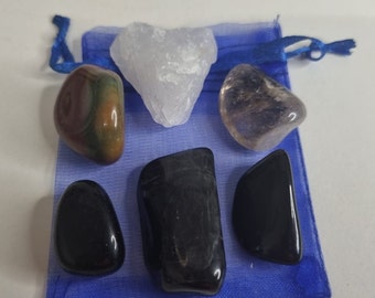 No Negativity Here Crystals Pack, Block Negative Energy, Ward Off Bad Vibes Energies, Gemstone Bundle, Manifest Positivity, Chakra, Reiki