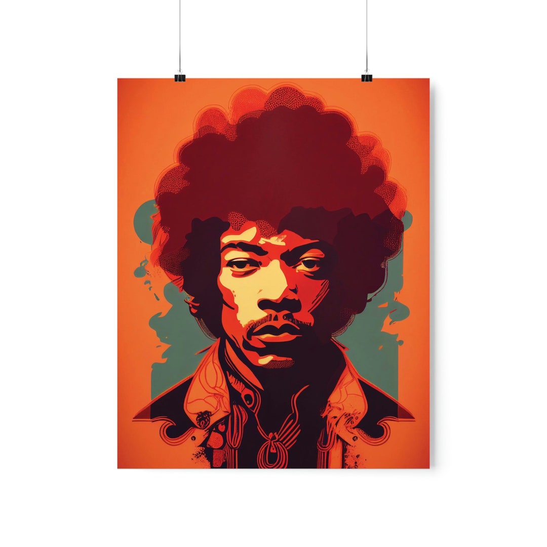 Poster Jimi Hendrix Art Tribute Jimi Hendrix Portrait Music Jimi Hendrix Poster for Wall
