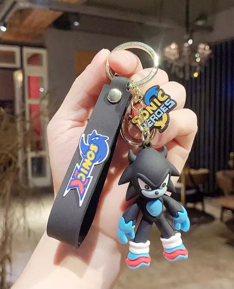 Sonic the Hedgehog Keychain Shadow Sonic Etsy Canada