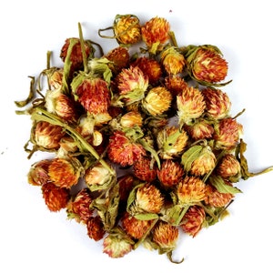50g dried red gomphrena - top quality -  gomphrena globosa flower, cake decor craft garnishes tea making