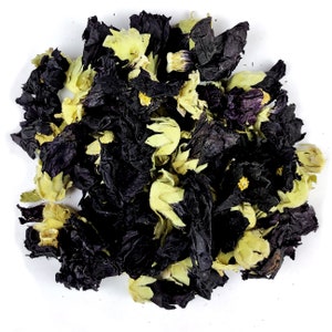 Dried whole black mallow flower - premium quality - soap decoration resin jewellery craft supplies wedding confetti garnish candle hollyhock
