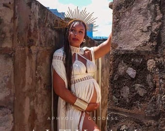Maternity photoshoot dress- Plus Size Maternity Dress | Bohemian maternity dress-Perfect for Photoshoot & Pregnancy, maternity wedding dress